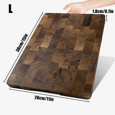TEMU Upgraded Large Cutting Board, Premium Wooden Cutting Board Set, , Durable , Suitable For Meat, Cheese, Bread, Vegetables, Fruits, Utensils, Is The Perfect Family Gift For Home And Dorm Image