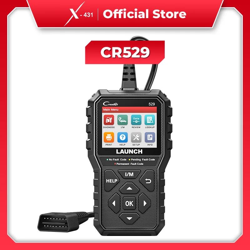 LANCEMENT CR529 OBD2 Scanner outil de Diagnostic automobile voiture lecteur de Code OBDII Code de défaut lecture Scan bricolage lecteur de Code Creader
