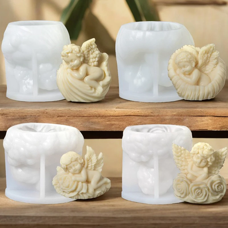 Engel Duftkerze kleiner Engel Ornamente Silikonform Image
