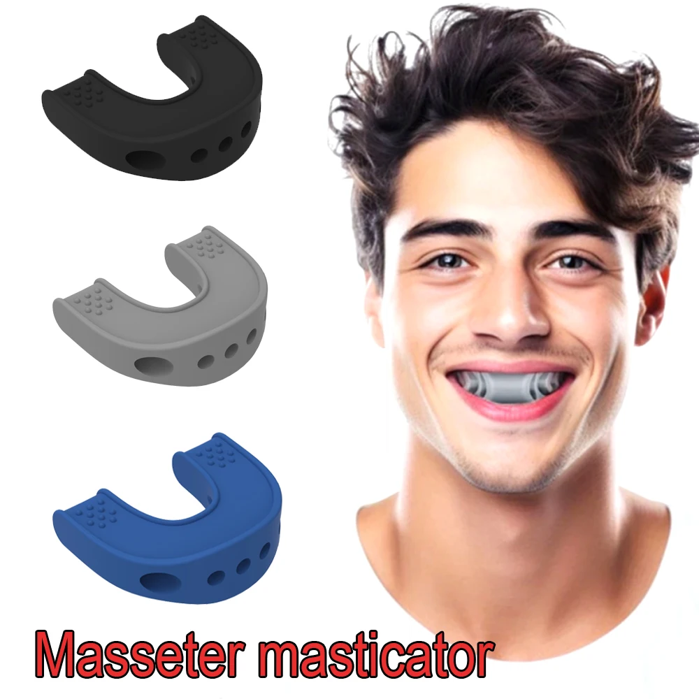 U-förmiges Gesichts-Kiefer-Übungsgerät und Nackenstraffung, Kieferlinie für Männer und Frauen, Gesichtsmuskeltraining, Widerstand, Doppelkinn, Silikon-Übung Image