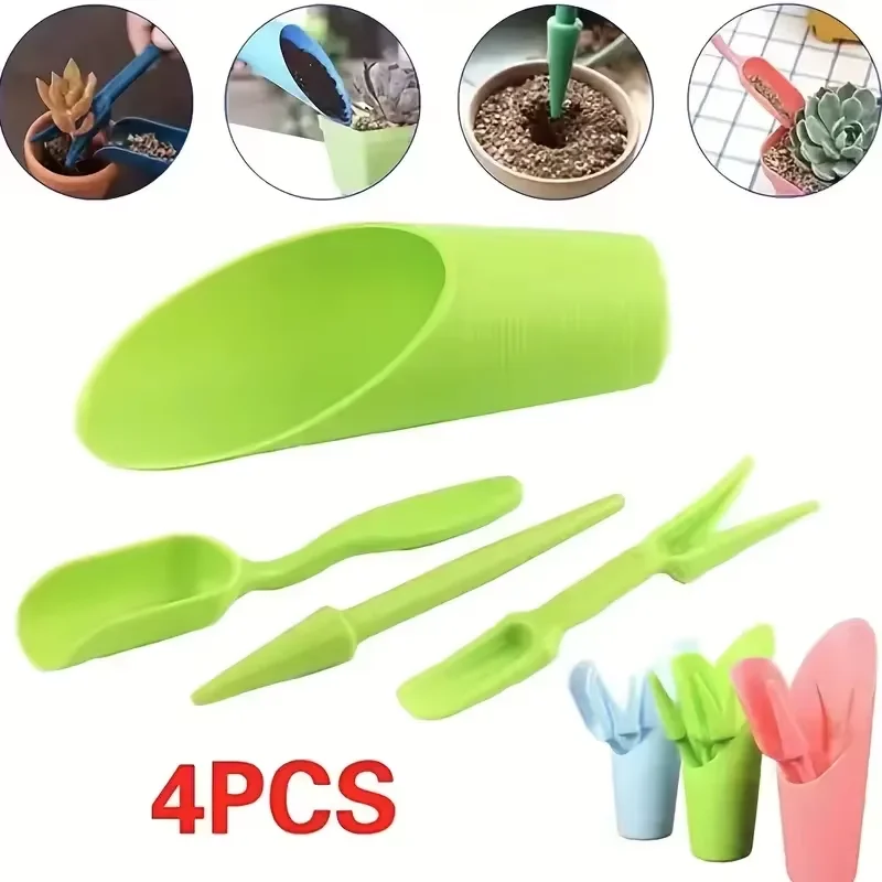 4-teiliges Garten-Pflanzgefäß-Set zum Nachpflanzen von Sämlingen, Aussaat von Sukkulenten, Pflanzwerkzeuge, Gartenpflanzgefäße, Aussaat Image