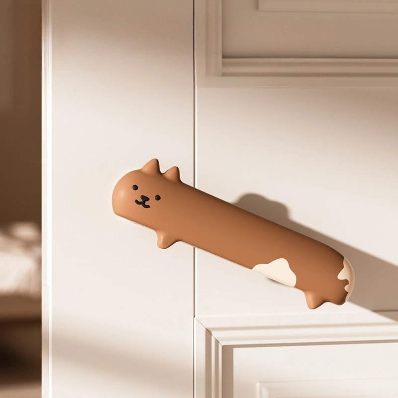 Silikon Türgriff Schutzhülle Hause Verdickt Anti-kollision Pad Schlafzimmer Badezimmer Türgriff Stille Anti-kollision Abdeckung Image
