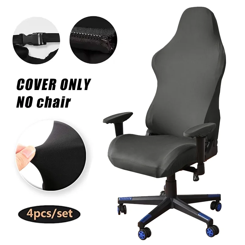 Büro Gaming Stuhlhussen Sessel Schonbezüge Elastizität Split Computer Sitzbezug Anti-staub Rotierenden Lift Sessel Schutz Image