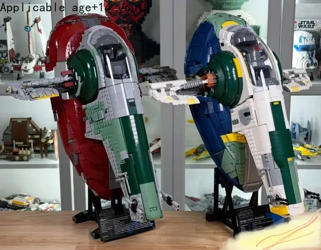 MOC 75409 Star Battle Jango Fetts Firespray-Klasse Raumschiff Modell Bausteine Ziegel Diy Kreative Montage Spielzeug Kind Geschenk 75060 Image