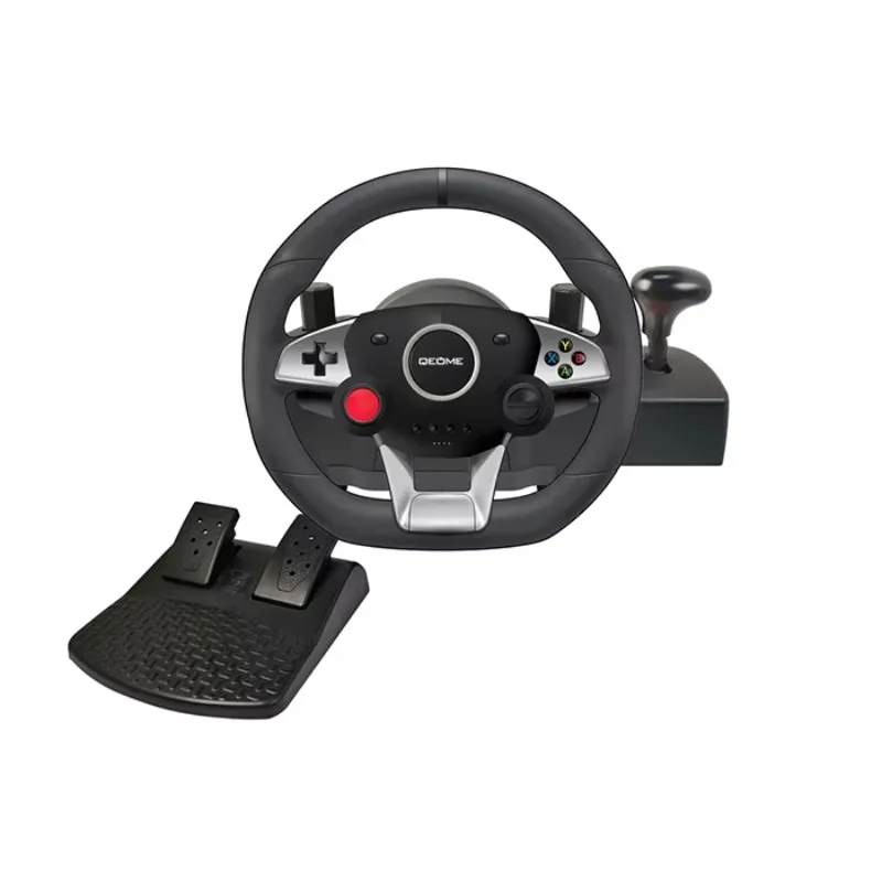 C-star NS-9887 Game PC Racing Lenkrad mit Vibrationsmotor, Schalthebel und Pedalen für Switch/p4 Image