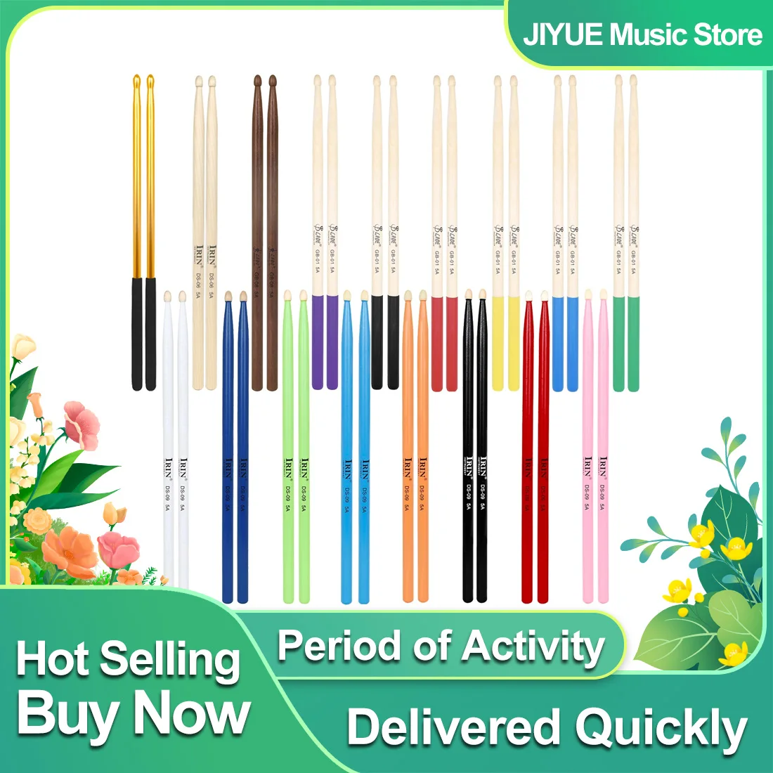 5A Drumstick Ahorn Drum Sticks Mehrfarbige Trommel Schlägel Professionelle Percussion Musical Instrument Zubehör Trommel Teile Image