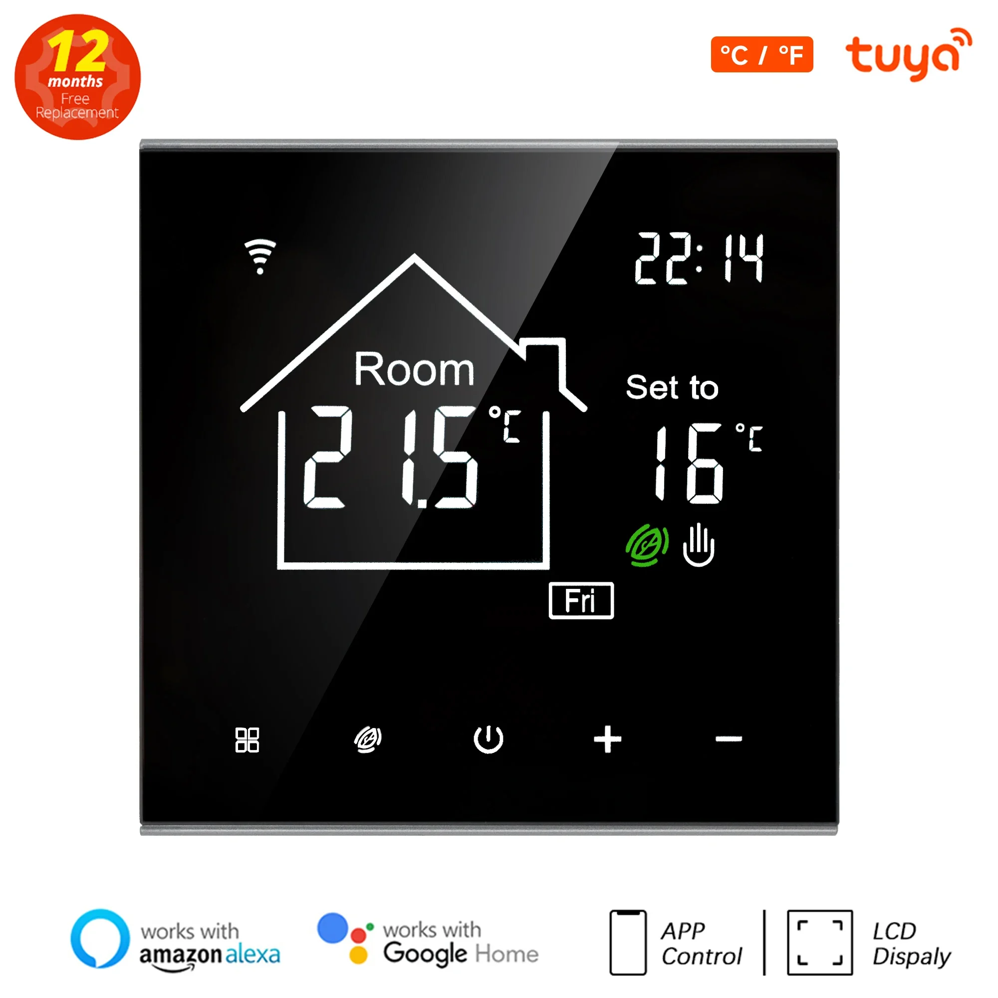 Tuya Smart Home Thermostat RF Batterie Gas Kessel Wasser Heizung Digitale Temperatur Controller Alexa Google Hause Image