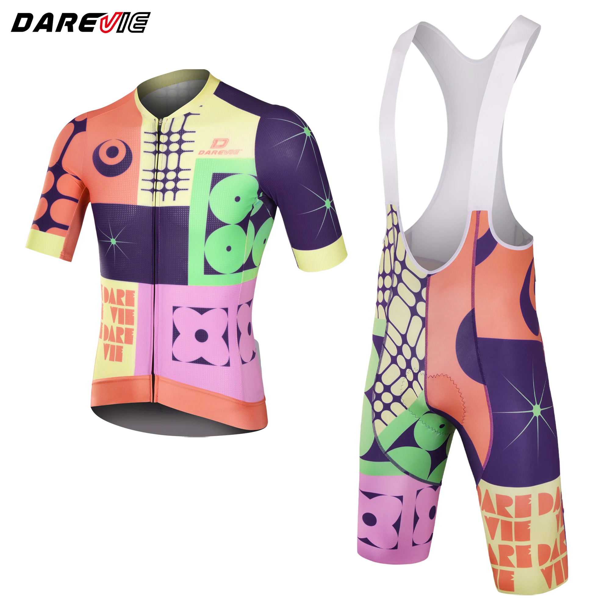DAREVIE Maglia da ciclismo uomo Maglia da ciclismo elastica antiscivolo Pro Level Uomo Abbigliamento da ciclismo da uomo leggero e morbido che assorbe l'umidità