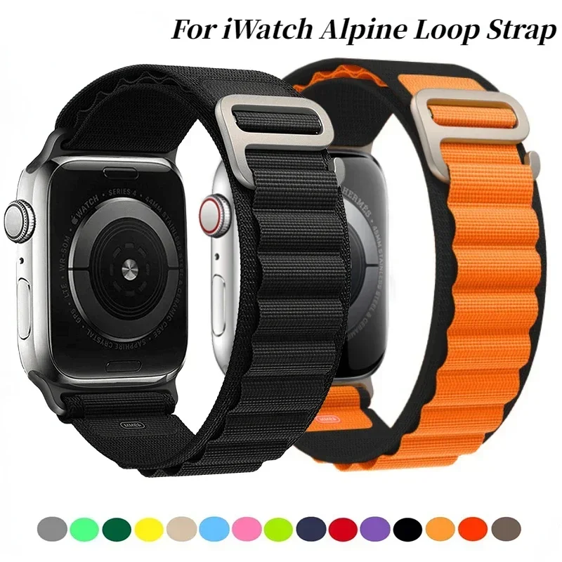 Alpine Loop Strap für Apple Watch Band Ultra 2 49 mm 9 8 7 6 5 4 3 SE2 Nylon Armband Gürtel iWatch 45 mm 41 mm 44 mm 40 mm 42 mm Correa Image