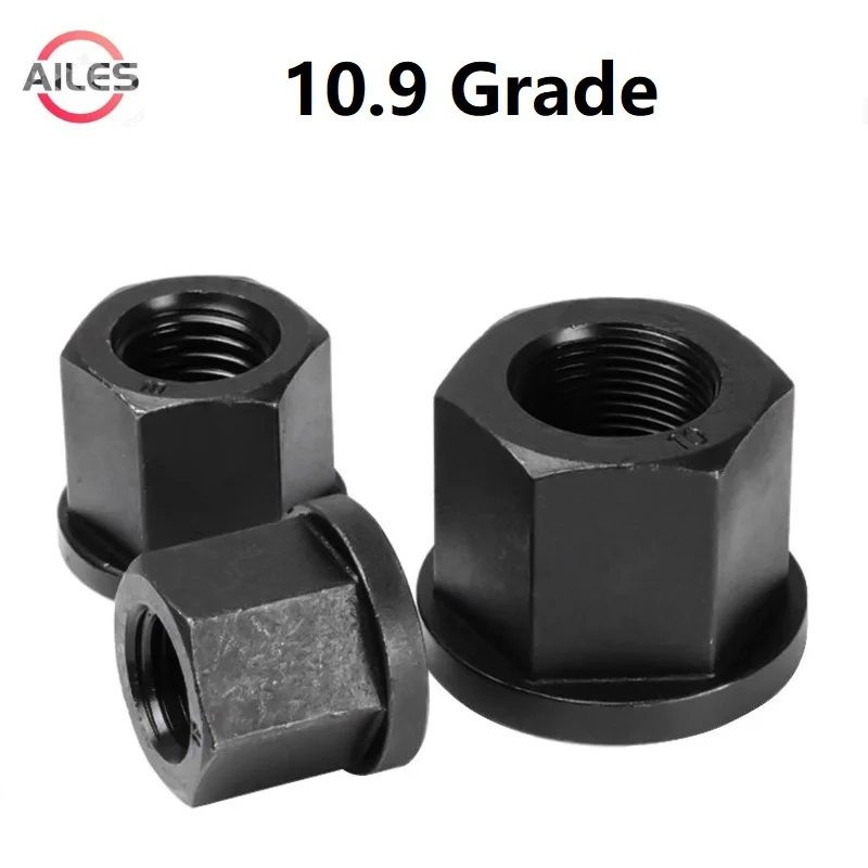 10.9 Klasse 45 # Sechskant-Flanschmuttern aus Kohlenstoffstahl M8 M10 M12 M14 M16 M18 M20 M22 M24 M27 M30 M36 Klemmkappenmuttern mit Glasket Image
