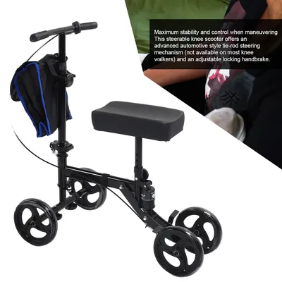 Knee Walker Knee Scooter Steerable Adjustable Foot Injury Recovery Knee Walker Leg Walker Knee