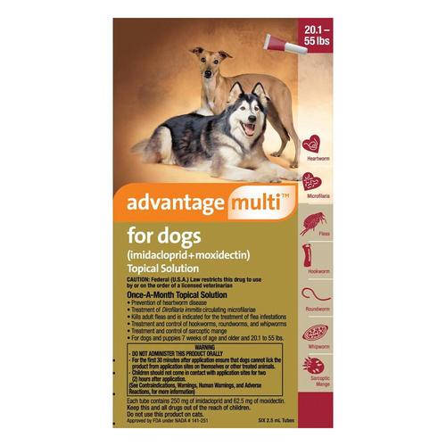 Advantage Multi (Advocate) Große Hunde 20.1-55 Lbs (Rot) 3 Dosen