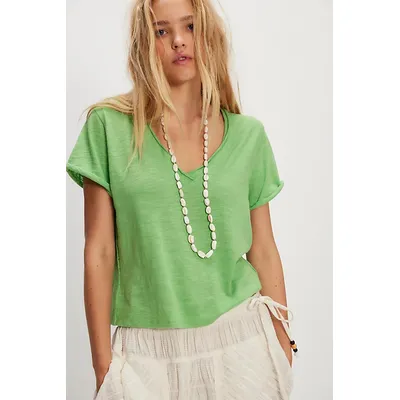 We The Free Take 2 Tee at Free People in Vibrant Green, Size: XS