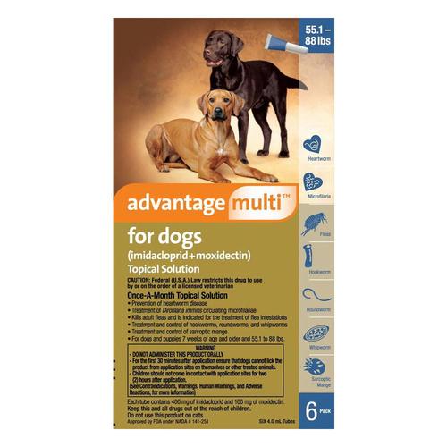 Advantage Multi (Advocate) Extra große Hunde 55.1-88 Lbs (Blau) 6 Dosen