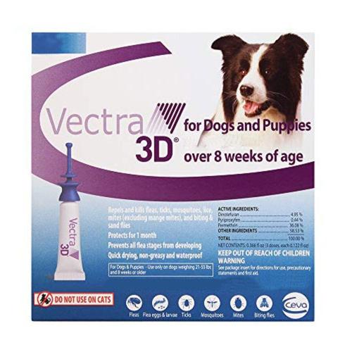 Vectra 3d für mittlere Hunde 22-55lbs 6 Dosen