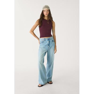 Stradivarius Basic racerback top AUBERGINE XL