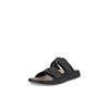Pantolette ECCO "Cozmo", Herren, Gr. 47, schwarz, Nubukleder, casual, Schuhe, Sommerschuh, Hausschuh, Strandschuh mit ergonomischem Fußbett