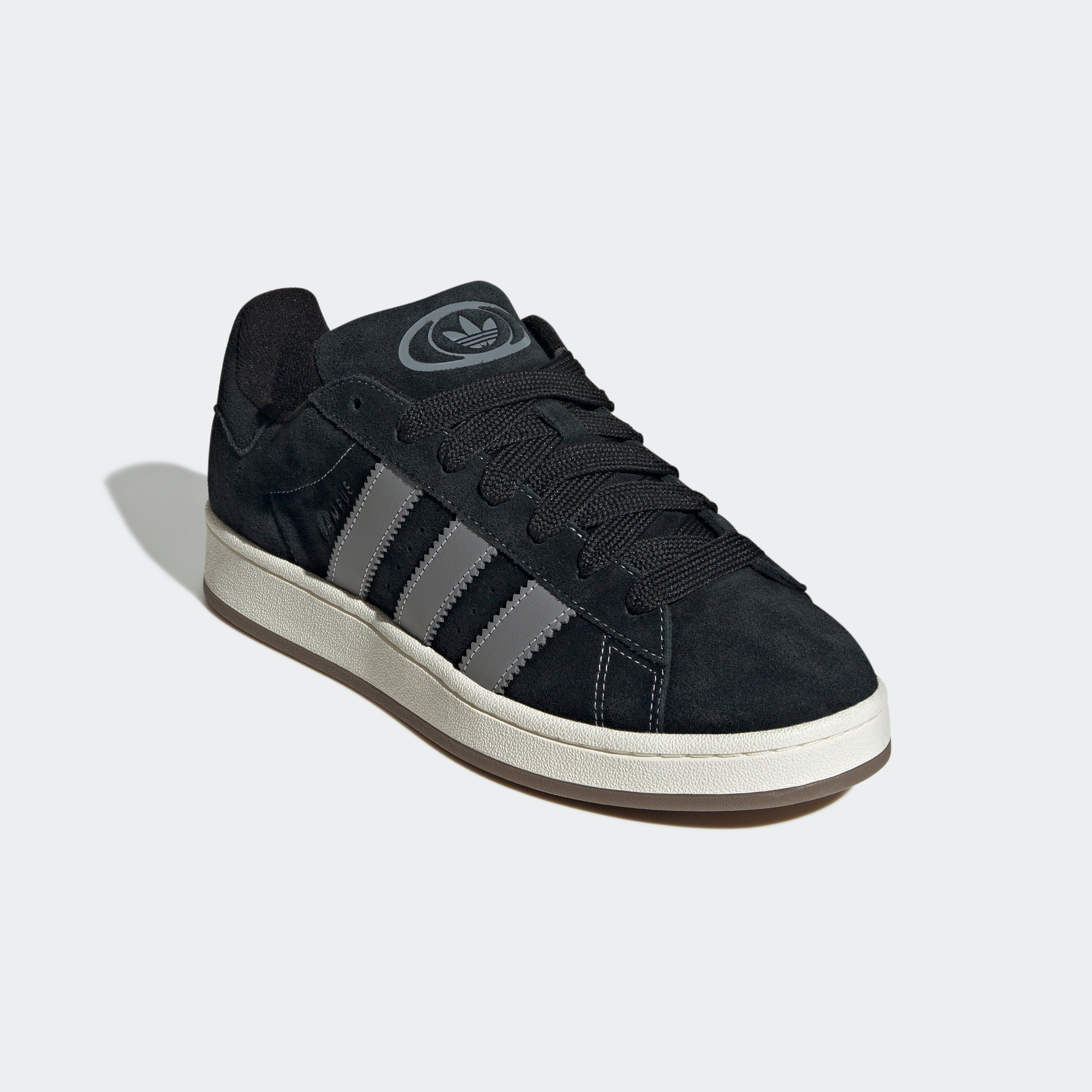 Sneaker ADIDAS ORIGINALS "CAMPUS 00S", Herren, Gr. 37, core schwarz, grau three, sanftes weiß, Leder, Schuhe Sneaker