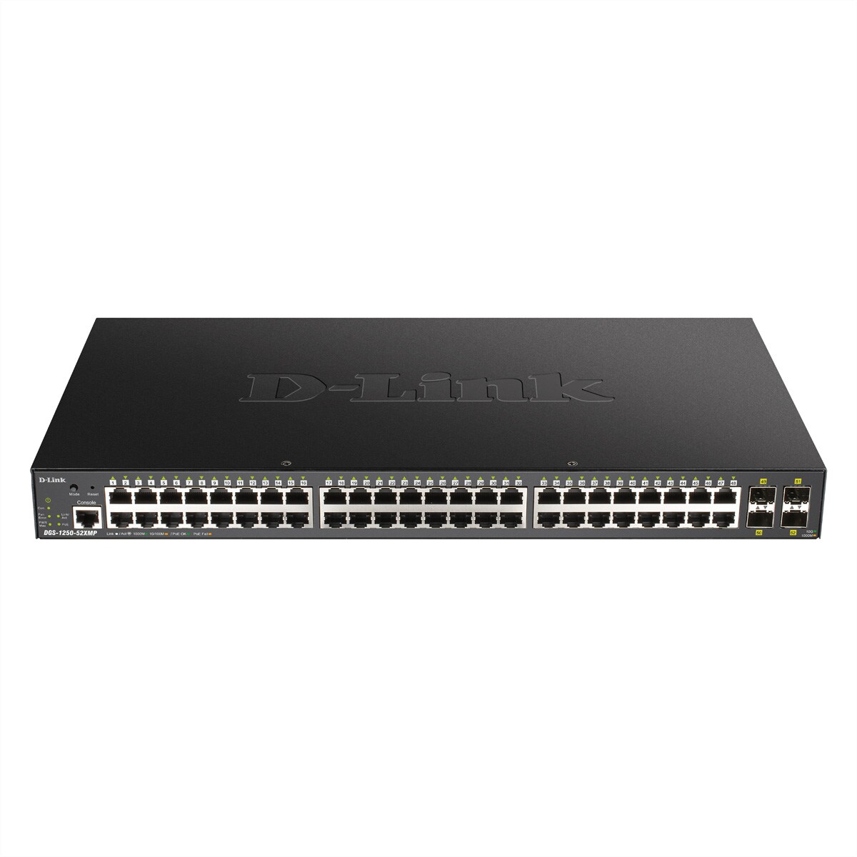 D-Link DGS-1250-52XMP Gigabit Switch PoE 52-Port Smart Managed PoE+ 4x 10G Image