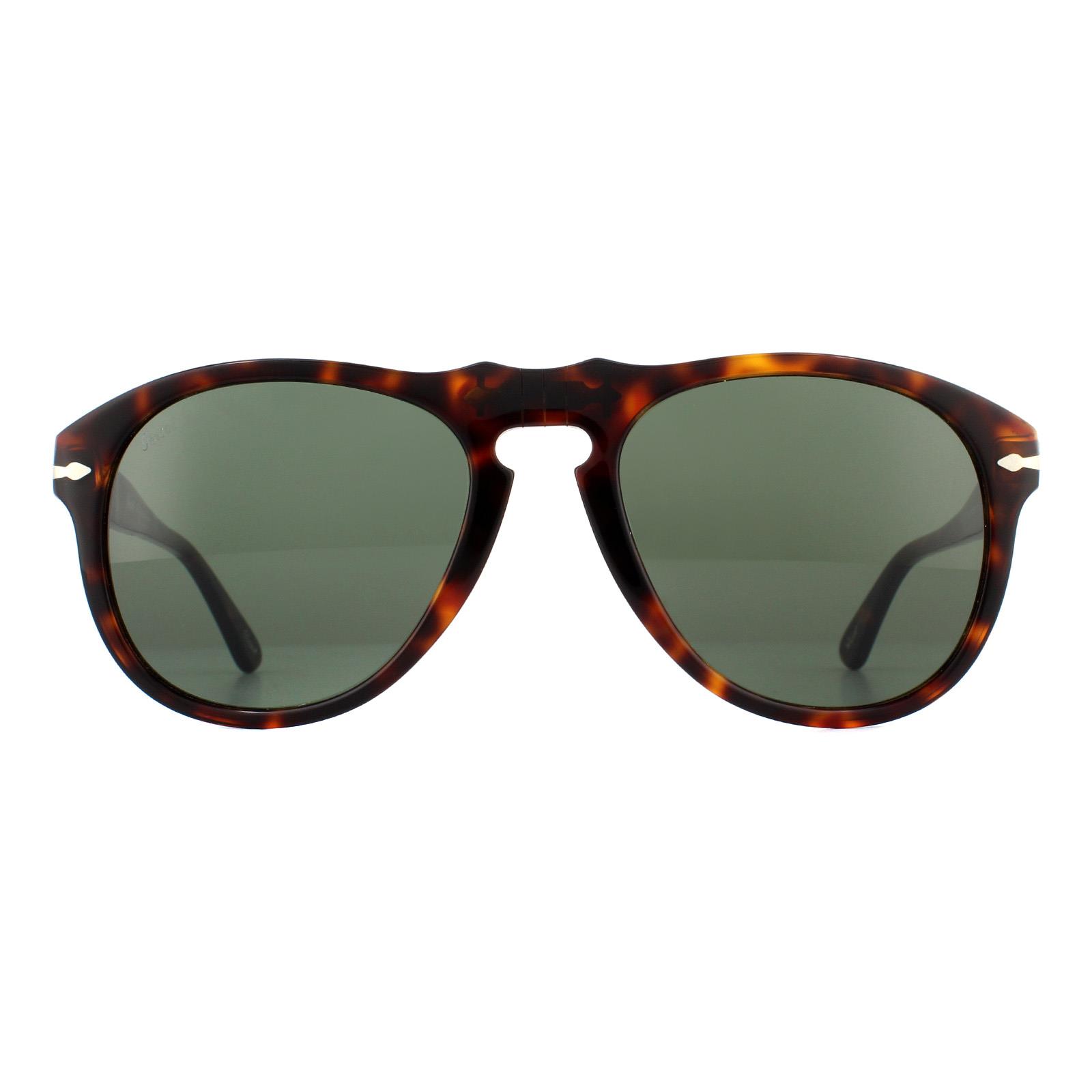 Lunettes De Soleil Persol 649 24/31 Havane Vert 54mm Image