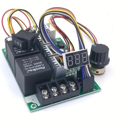 TEMU 0-100 Adjustable Speed Controller, And Reverse, Motor Suitable For Diy Motors - Led Digital Display And Pwm 10v-55v Adjustment, 60a, 12v 24v 36v Image