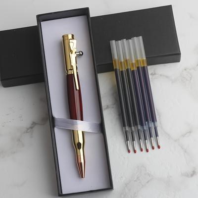 TEMU 1 Ballpoint Pen And 6 Replacement Cartridges Come With A Gift Box, A High-end And Creative Bullet Shaped Tactical Pen Shaped For Business Ballpoint Pens Image