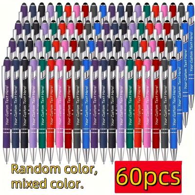 TEMU Custom Engraved Ballpoint Pen Set - Personalized Text Image