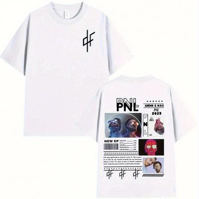 TEMU Chico T Shirt Pnl Album French Rapper Graphic Print T-shirt Men Women Hip Hop Fashion Short Sleeve Tee Shirt Streetwear Image
