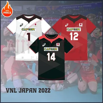 New Japan Capcom Men's Volleyball Team ISHIKAWA R. TAKAHASHI NISHIDA Jersey Breathable Comfortable