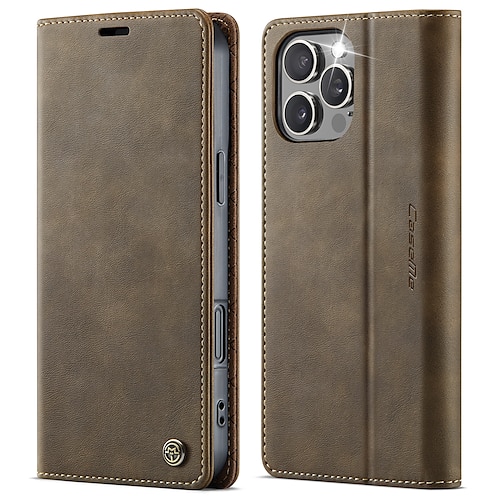 Handy Hülle Handyhüllen Für iPhone 17 Air iPhone 16 15 14 Pro Max Plus iPhone 16e iPhone 13 12 11 Pro Max Mini Magnetische Adsorption Brieftaschenhülle Flip-Cover Magnetisch Vollschutz Ständer TPU Image