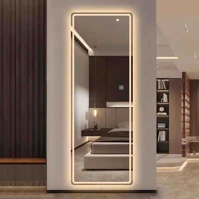 Customized Full-body Mirror Decorative Mirror Fitting Room Cloakroom Household Wall-mounted Luminous Smart Full-length Mirror