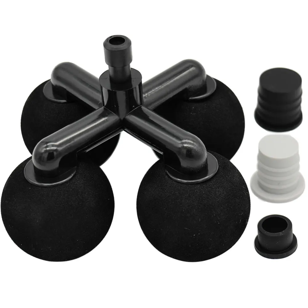 Faszienpistole, kreativer Massagekopf mit 4 Kugeln, Kunststoffzubehör, Massagekopf, Muskelmassagekopf, Deep Tissue Massagegerät ersetzen Image