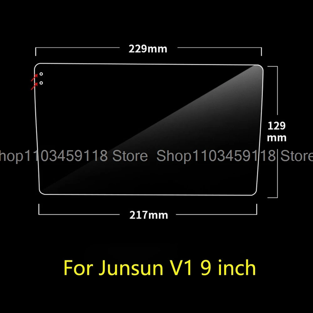 Displayschutzfolie aus gehärtetem Glas für Junsun V1 9 Zoll 10,1 Zoll, Autoaufkleber, Radio, Stereo, DVD, GPS, LCD-Bildschirm, kratzfest