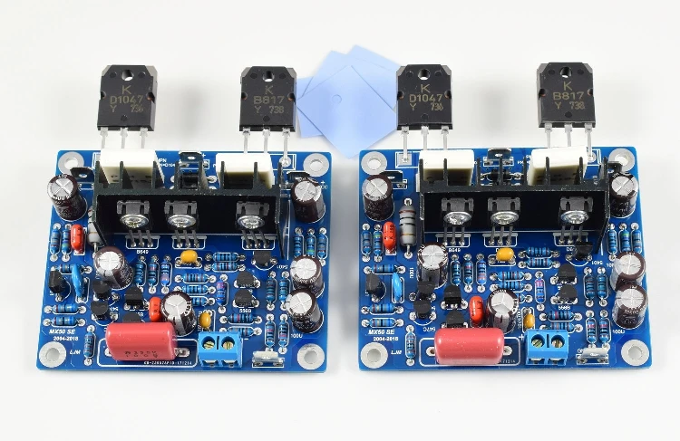 New 2PCS MX50 SE 100WX2 Dual Channels Audio Power amplifiers DIY KIT/Finished board Image