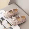 Kinder Kinder Kleine Einzelne Schuhe Frühling Sommer Neue Mädchen Bogen Perle Nette Prinzessin Schuhe Wohnungen Größe 23-34