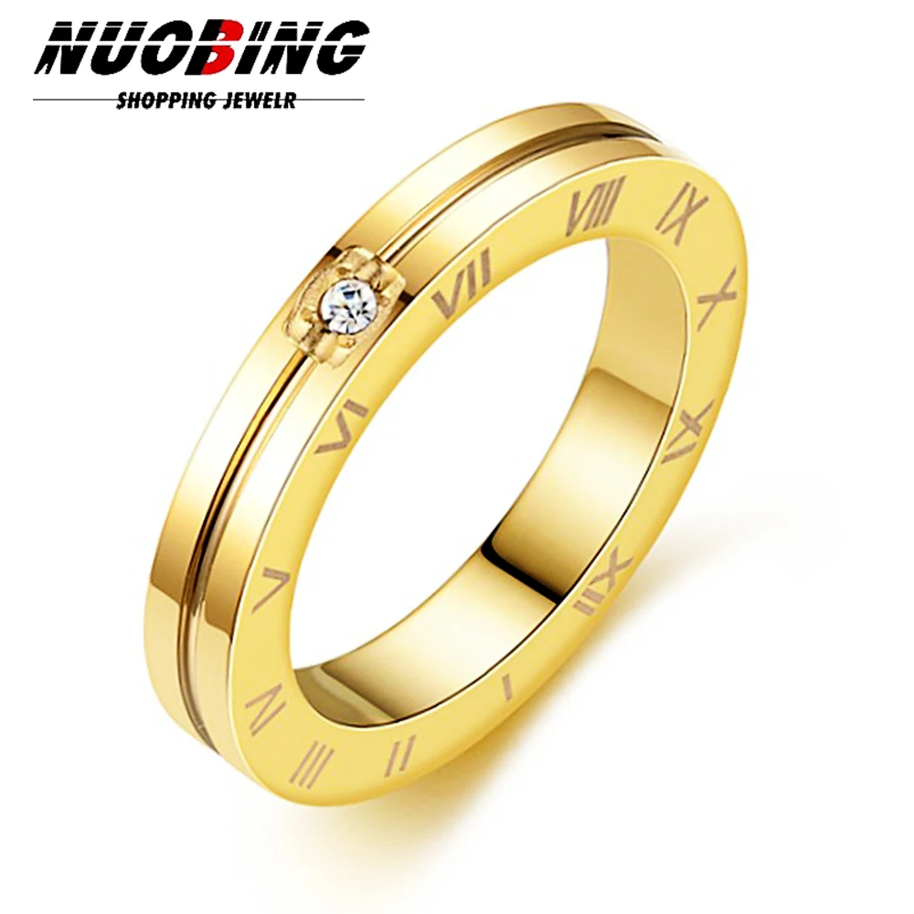 AAA CZ Zirkonia Ring Edelstahl Shinning Crystal Paarring Forever Love für romantische Eheringe Image