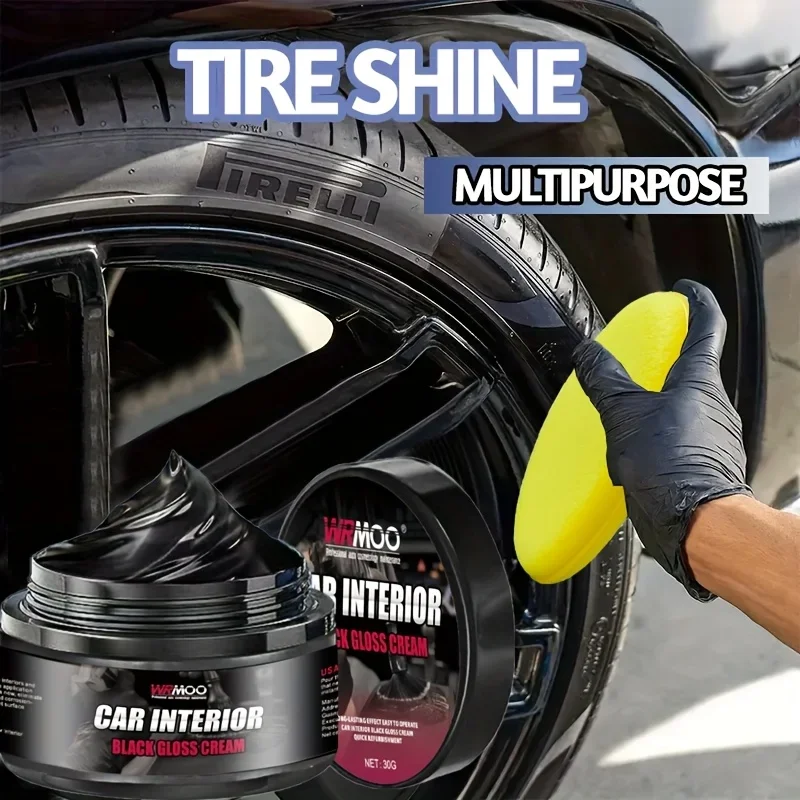 Ultimative Black Car Plastic Restoration Paste – Innen- und Trimmreparaturcreme, verhindert Risse und Alterung, ideal für Stoßstangen und Sitze Image