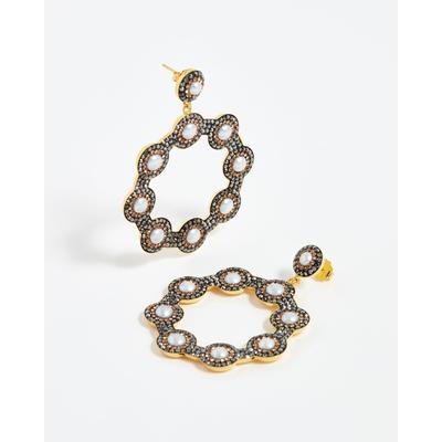 Baroque Pearl Hoop Earrings