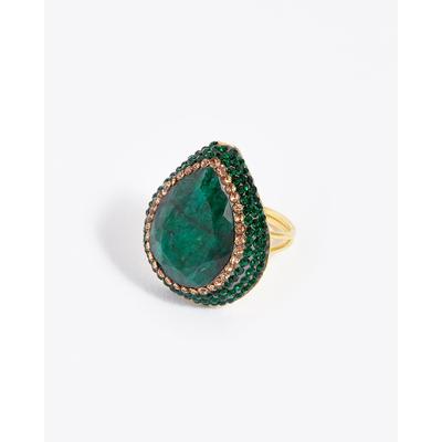 Emerald Green Crystal Ring