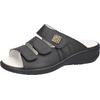 Pantolette WALDLÄUFER "Heria", Damen, Gr. 5 (38), schwarz, Glattleder, unifarben, klassisch, Schuhe, Keilabsatz, Sommerschuh, Schlappen in Weite H, Klettverschlüsse