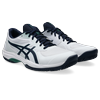 Tennisschuh ASICS "GAME FF", Gr. 43,5, weiß (weiß, midnight), Synthetik, sportlich, Schuhe, Multicourt-Schuhe