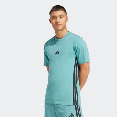 T-Shirt ADIDAS SPORTSWEAR "M 3S SJ T", Herren, Gr. XXL, powder teal, schwarz, Obermaterial: 100% Baumwolle, sportlich, Shirts Image