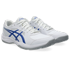 Tennisschuh ASICS "COURT SLIDE 4", Gr. 47, weiß, schwarz cobalt, Synthetik, sportlich, Schuhe, Multicourt-Schuhe