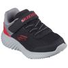 Sneaker SKECHERS "Bounder - Trekzic", Kinder, Gr. 24, schwarz (schwarz, rot), Lederimitat, sportlich, Schuhe, Freizeitschuh, Klettschuh, Schnürschuh mit Komfort-Innensohle