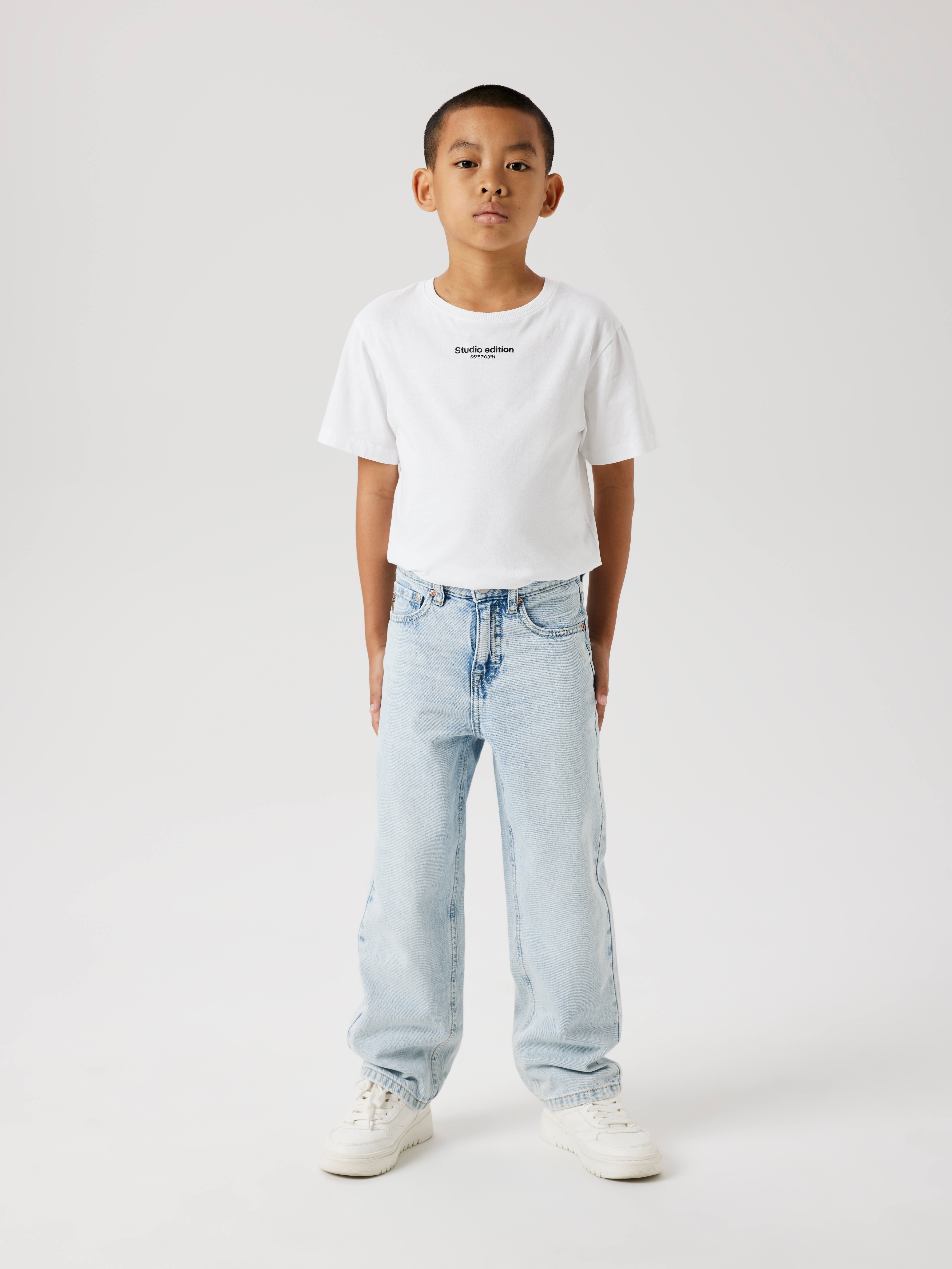 Straight-Jeans NAME IT "NKMRYAN – Jeans mit geradem Bein, strapazierfähig", Jungen, Gr. 122, N-Gr, blau (light blau denim), Denim/Jeans, Obermaterial: 100% Baumwolle, unifarben, straight fit lang, Jeans Straight-Jeans, unifarben, casual, straight...