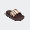 Badesandale ADIDAS SPORTSWEAR "PLATFORM ADILETTE", Gr. 43, shadow braun, cloud weiß, magic beige, Synthetik, sportlich, Schuhe