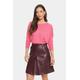 Rundhalspullover SAINT TROPEZ "A2561, MilaSZ R-Neck", Damen, Gr. M (38), fruit dove melange, Feinstrick, Obermaterial: 80% Viskose, 20% Polyacryl, meliert, modisch, normal, Rundhals, 3/4-Ärmel, Pullover