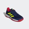 Tennisschuh ADIDAS PERFORMANCE "GAMESPEC KIDS", Gr. 34, blau (dunkelblau, lucid lemon, cloud weiß), Textil, Synthetik, sportlich, Schuhe