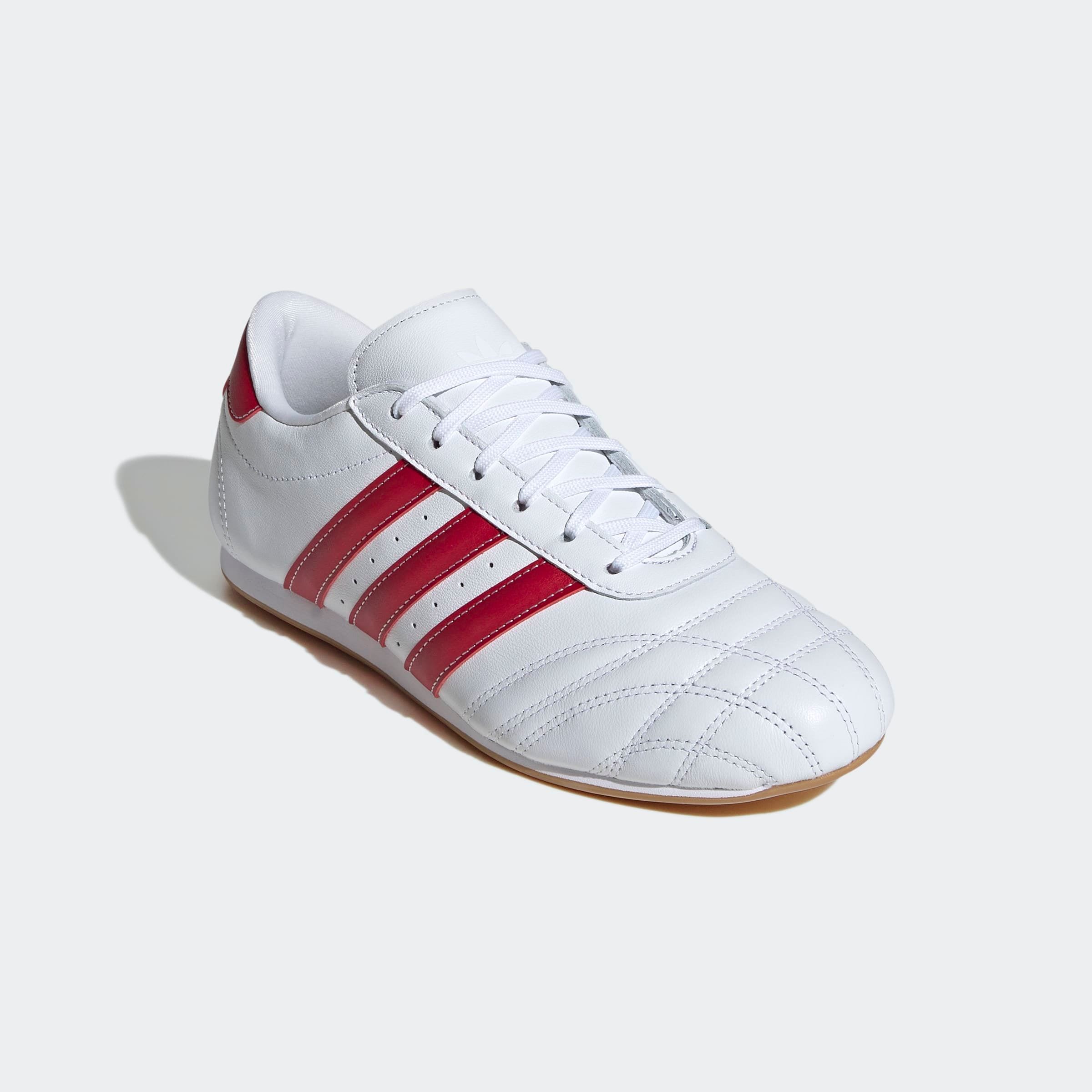Sneaker ADIDAS ORIGINALS "ADIDAS TAEKWONDO LACE", Damen, Gr. 42, weiß (cloud weiß, team victory rot, gum 3), Leder, Schuhe Sneaker