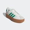 Sneaker ADIDAS SPORTSWEAR "VL COURT BOLD", Gr. 40, core weiß, court grün, gold metallic, Leder, Synthetik, sportlich, Schuhe, Design auf den Spuren des adidas Gazelle Bold, Topseller